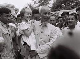 The picture of Ho chi minh with his god-daughter