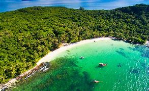 Beautiful white sand beach island in the south of Vietnam