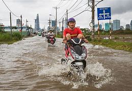 Get through the flood with motobike