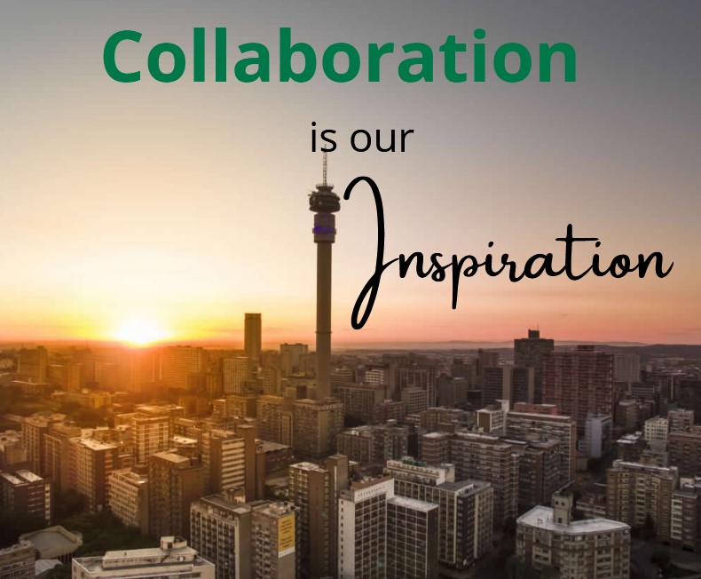 collaboration written over city